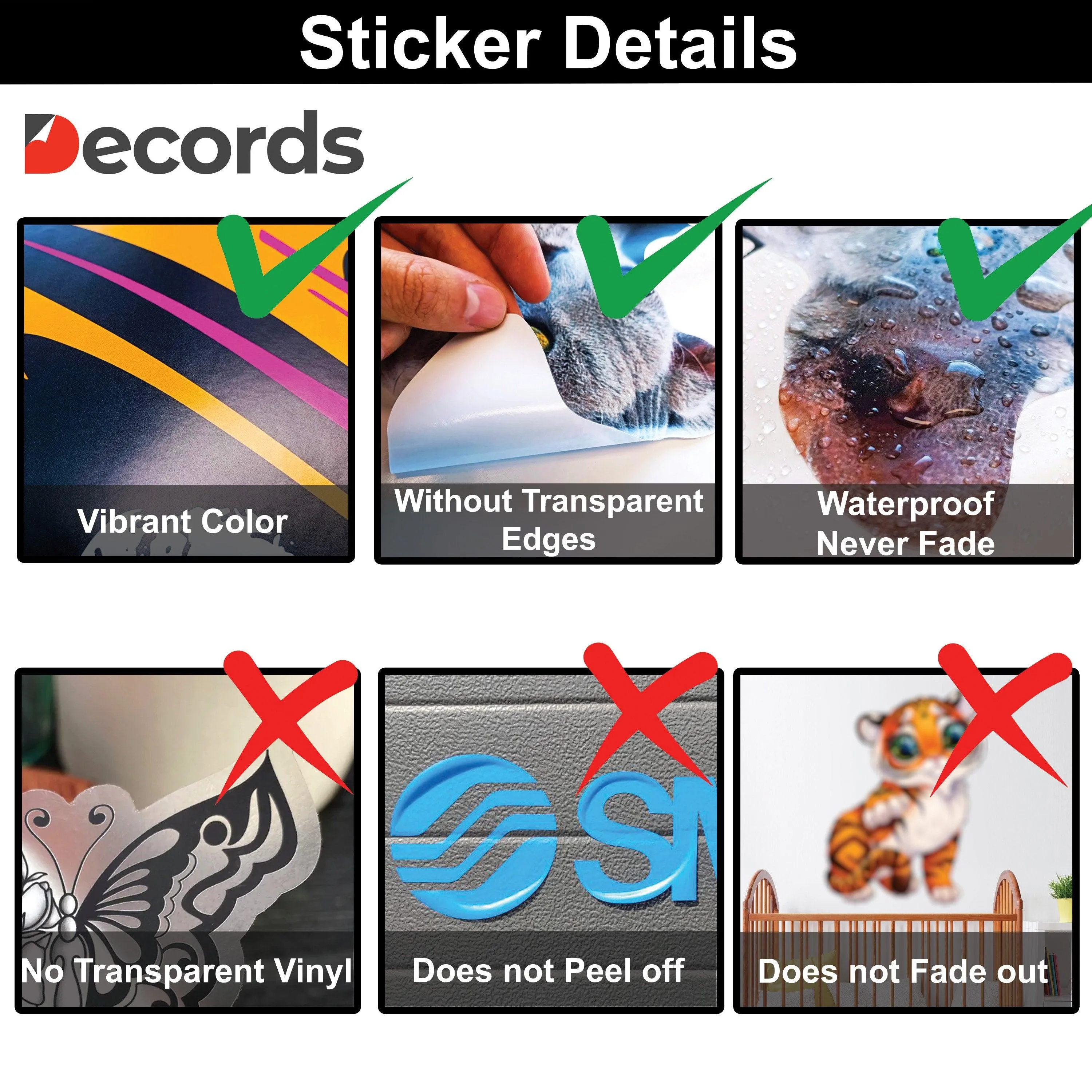 25x Custom Holographic Decals - Personalized Stickers for Wall, Windows, Tumblers, Cups