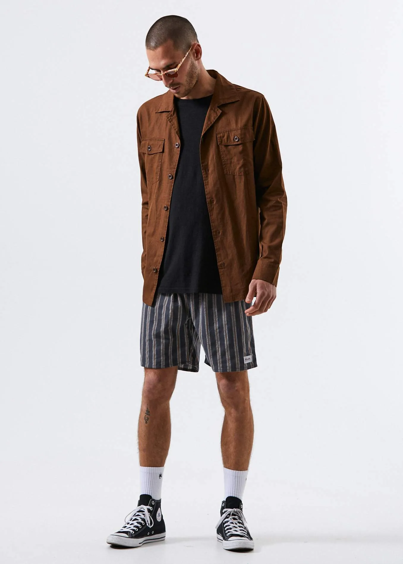 Afends Mens Baywatch Checkout - Elastic Waist Boardshort