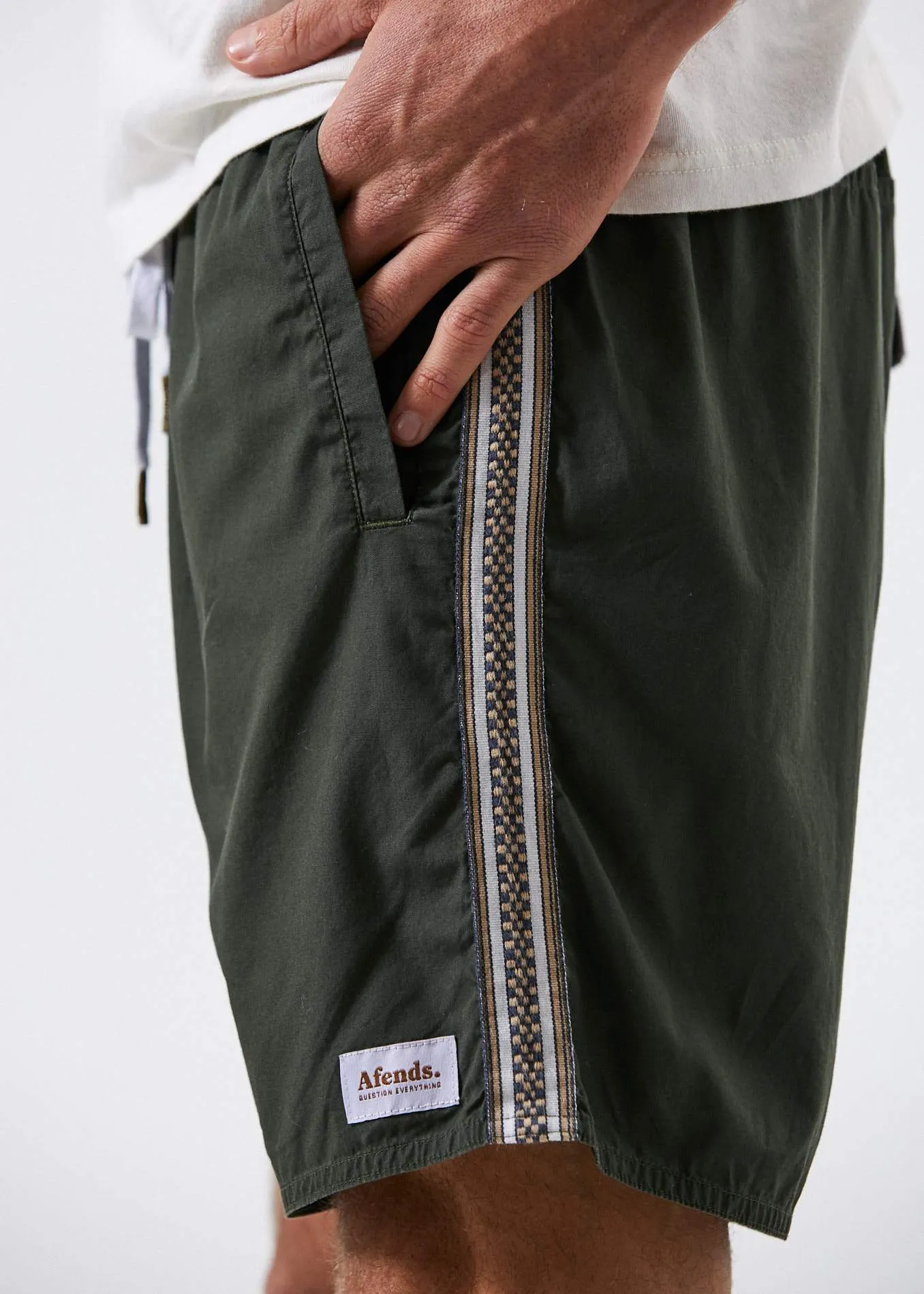 Afends Mens Baywatch Down The Line - Elastic Waist Boardshort