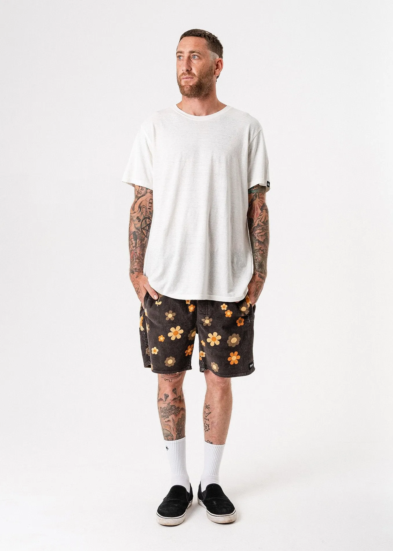Afends Mens Baywatch Psych - Elastic Waist Boardshort