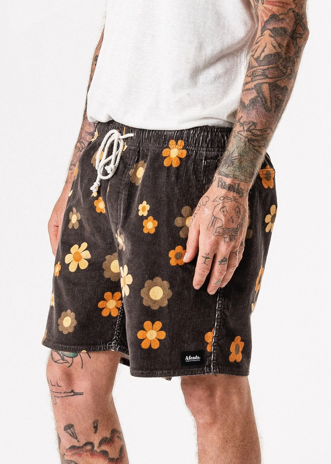 Afends Mens Baywatch Psych - Elastic Waist Boardshort