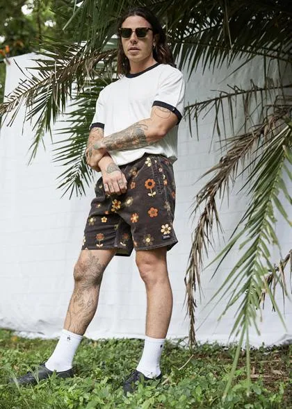 Afends Mens Baywatch Psych - Elastic Waist Boardshort