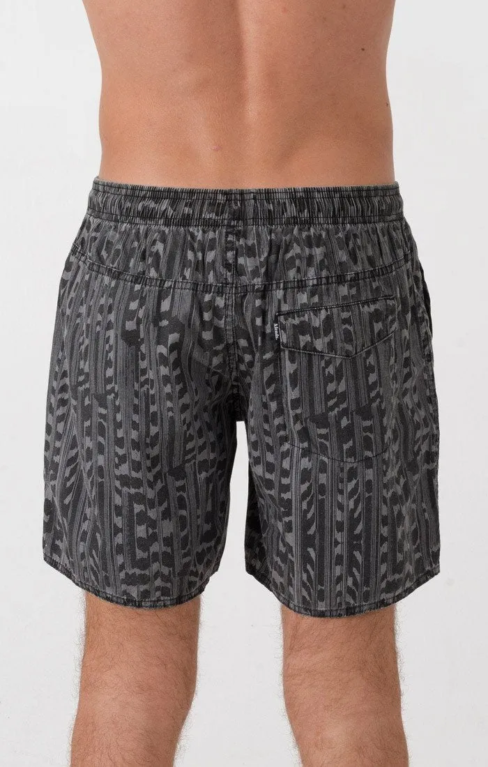 Afends Mens Baywatch - Verd - Elastic Waist Swim Shorts