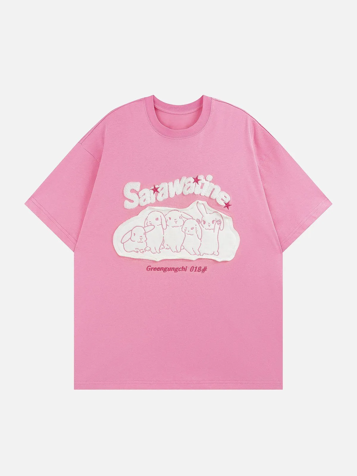 AlanBalen® - Embroidery Rabbit Graphic Tee