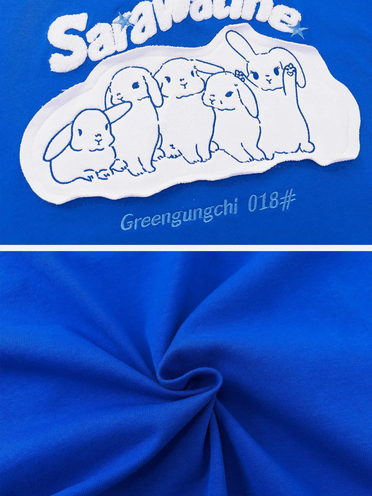 AlanBalen® - Embroidery Rabbit Graphic Tee