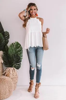 All Dolled Up Babydoll Tank in White