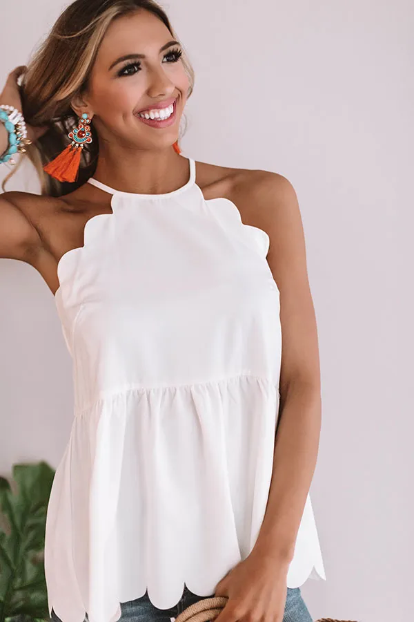 All Dolled Up Babydoll Tank in White
