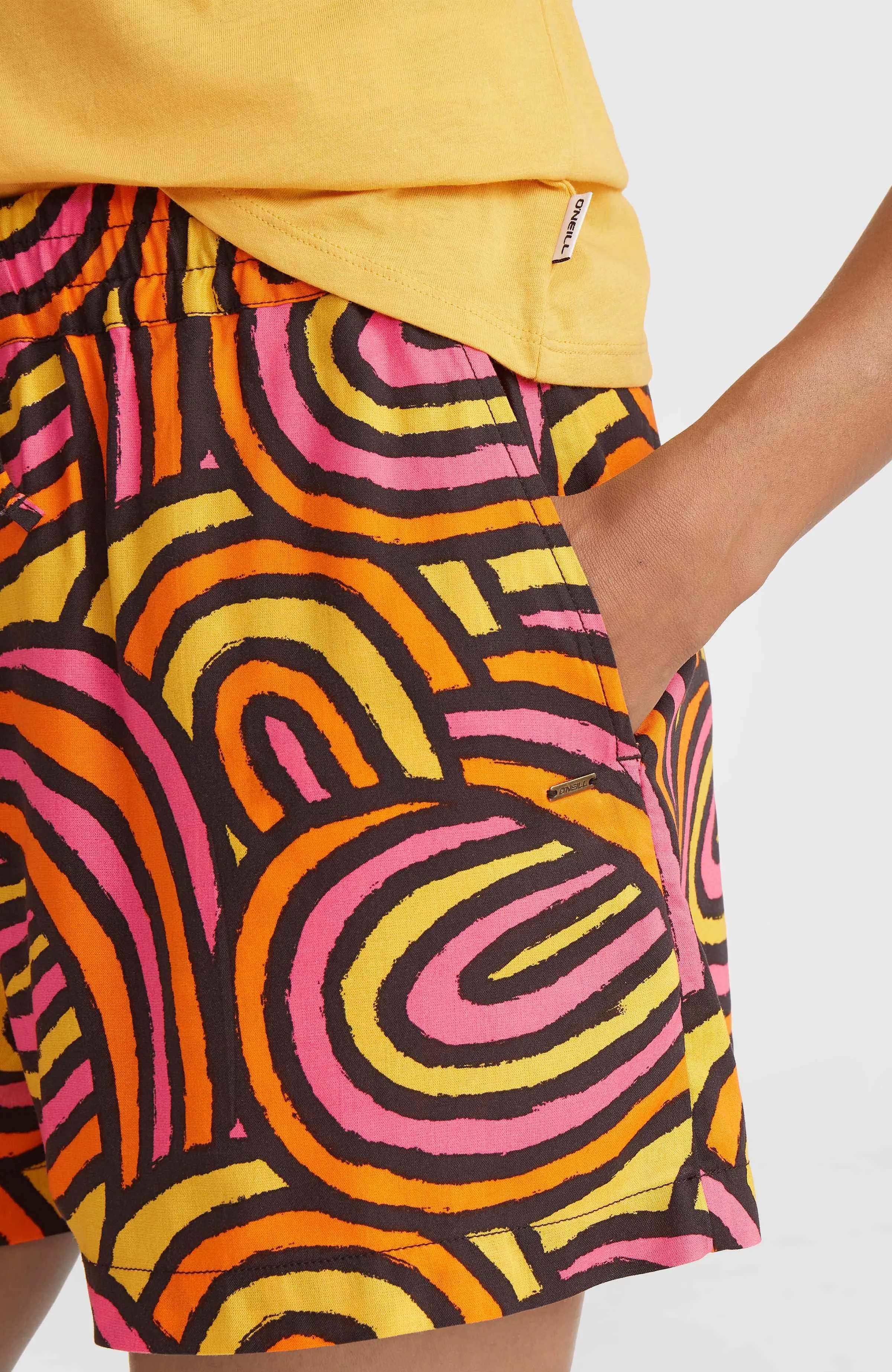 Amiri Beach Shorts | Orange Rainbow Stripe