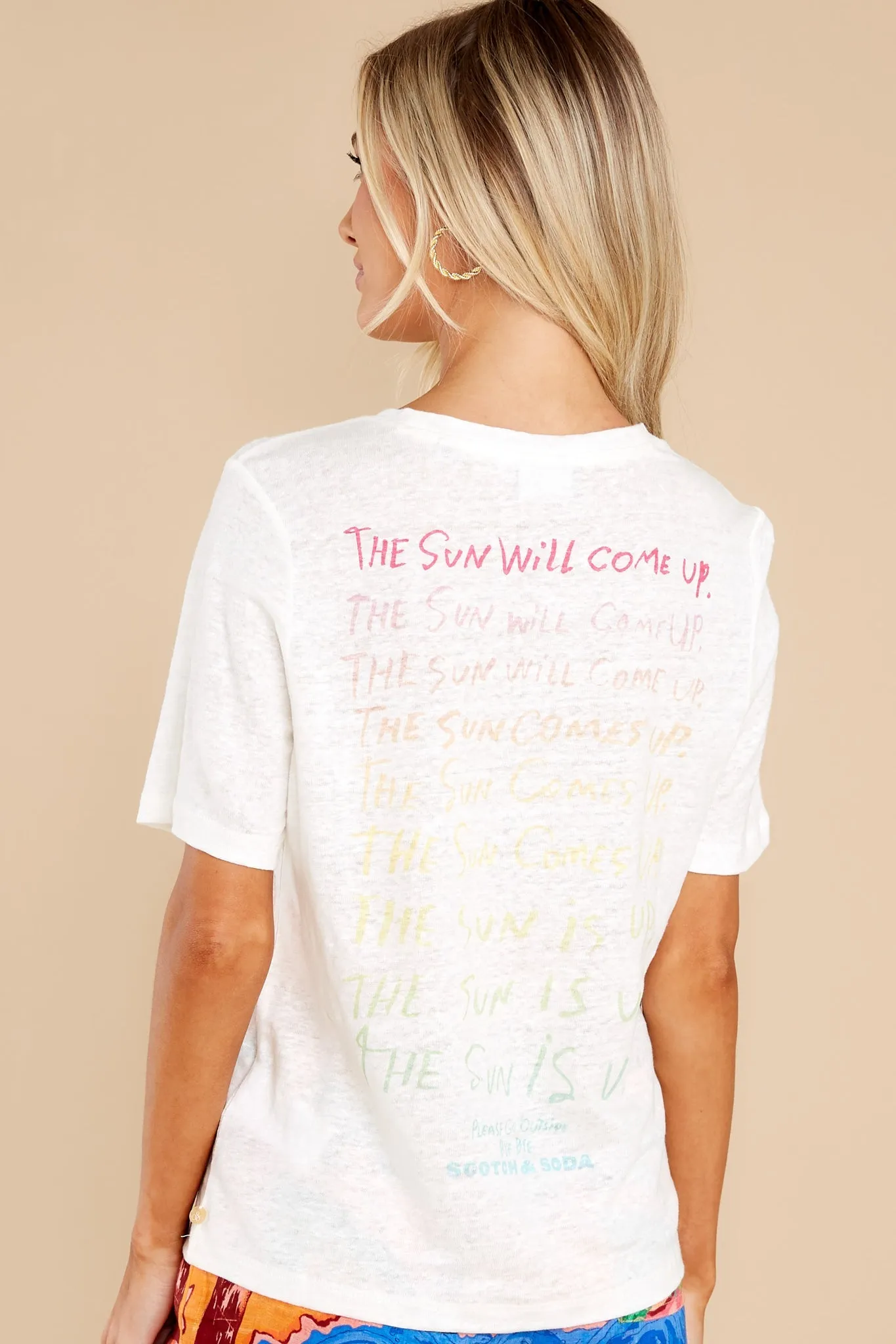 Awaken Your Spirit White Graphic Tee