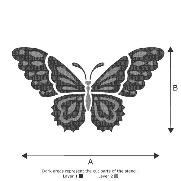 Beautiful Butterfly Stencil