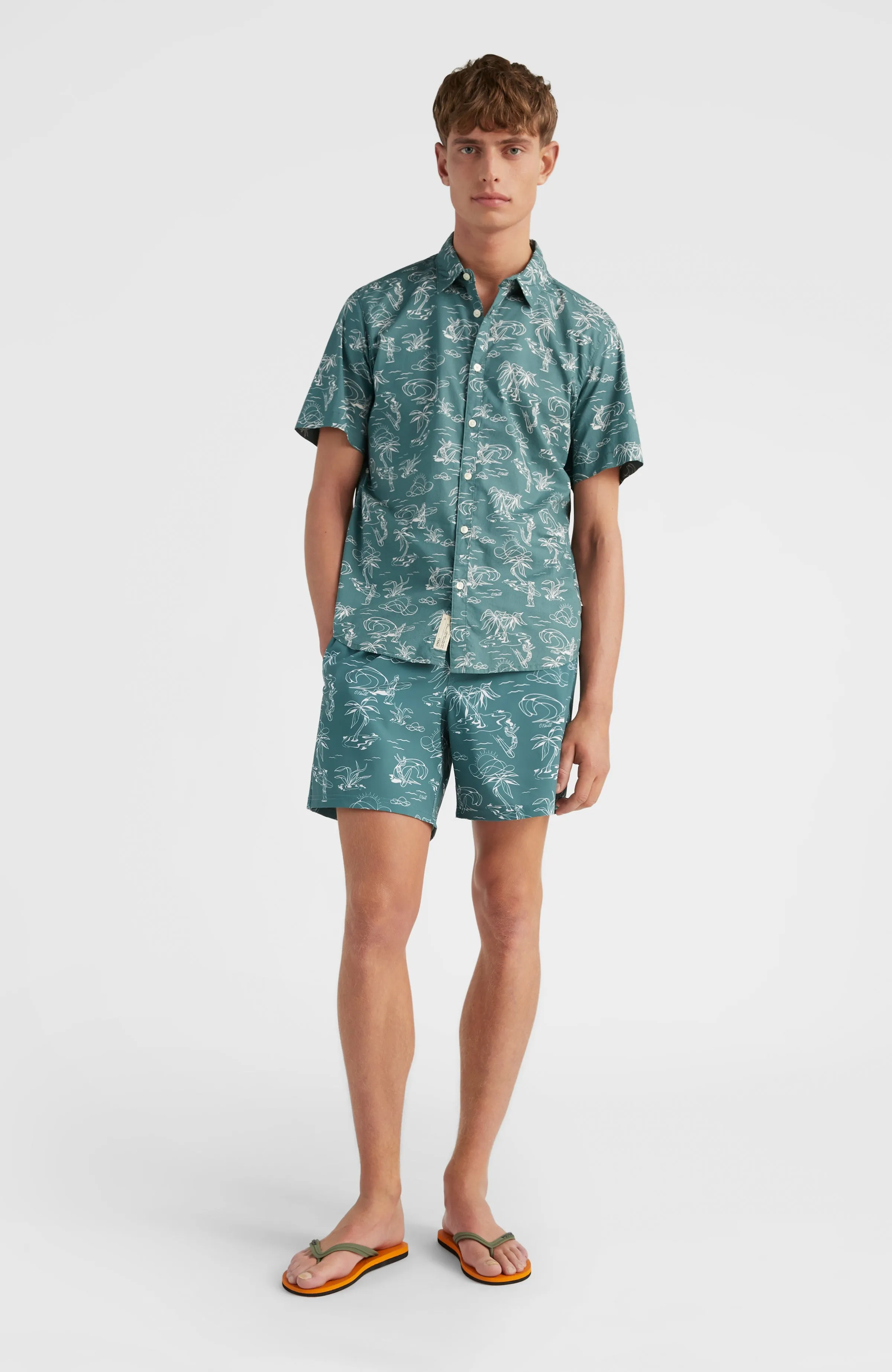 Cali Circle Surfer 16'' Swim Shorts | Blue Circle Surfer