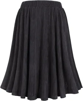 CARCOS Plus Size Midi/Mini Skirks for Women Solid/Star/Striped A Line Flowy High Waist Skirt XL-5XL