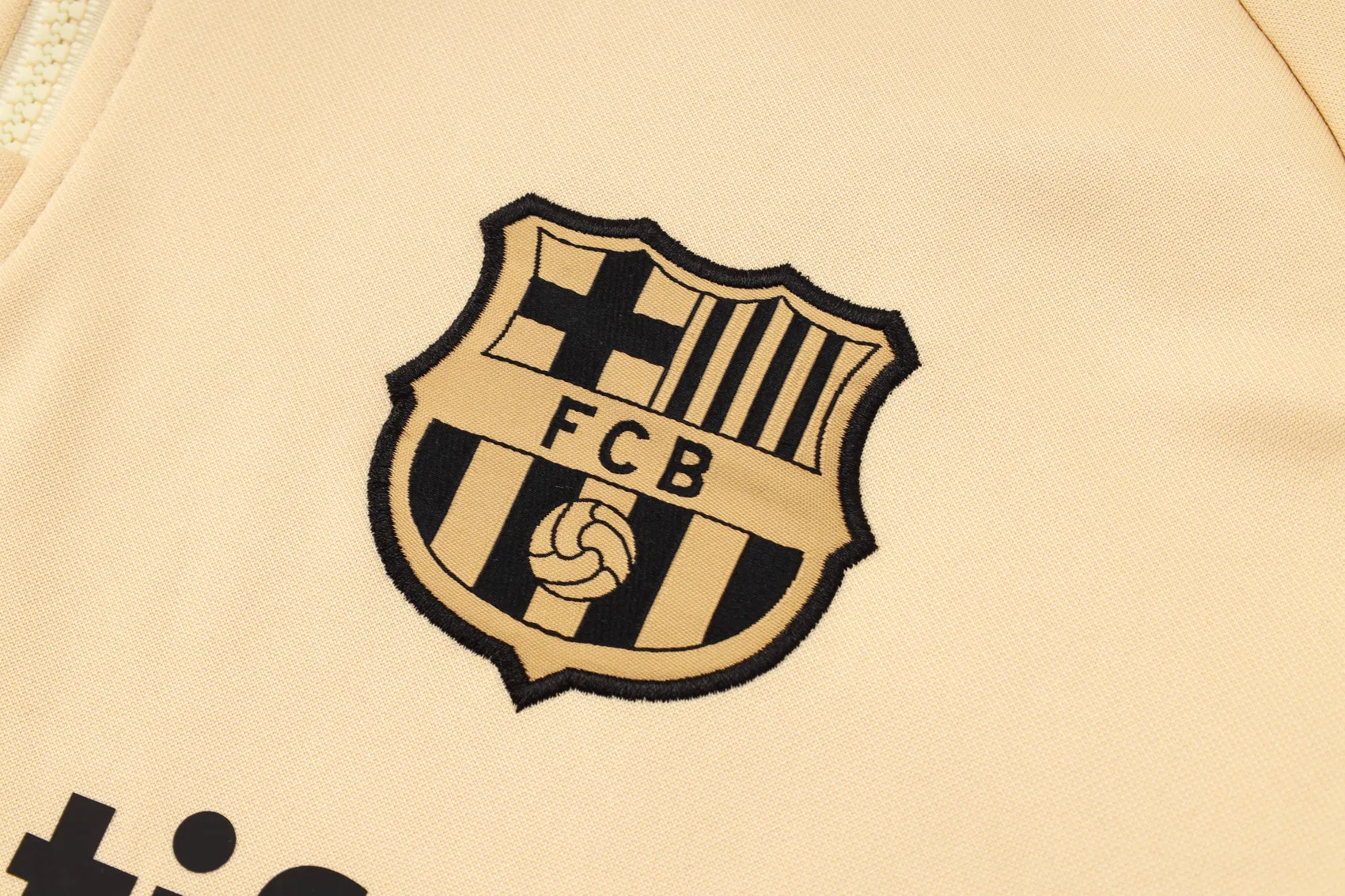 FC Barcelona Beige and Black Tracksuit