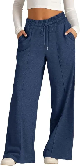 Girls Oversized Wide Leg Sweatpants Kids Baggy Straight Leg Track Pants Casual Plain Pockets Teen Straight Trousers