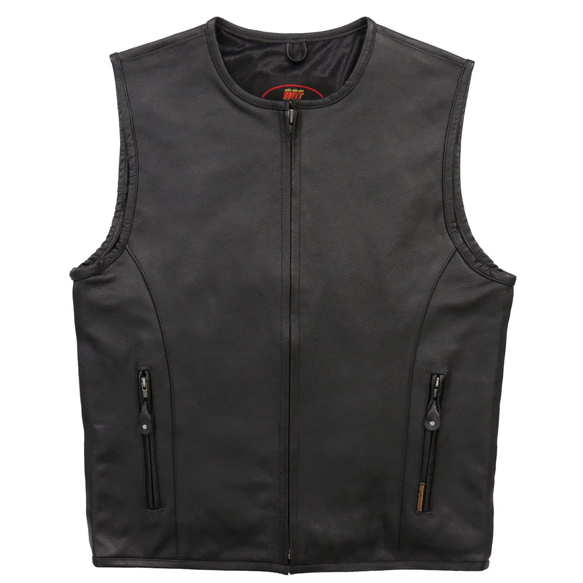 Hot Leathers VSM1036 Men's Black 'Conceal and Carry' Motorcycle Club