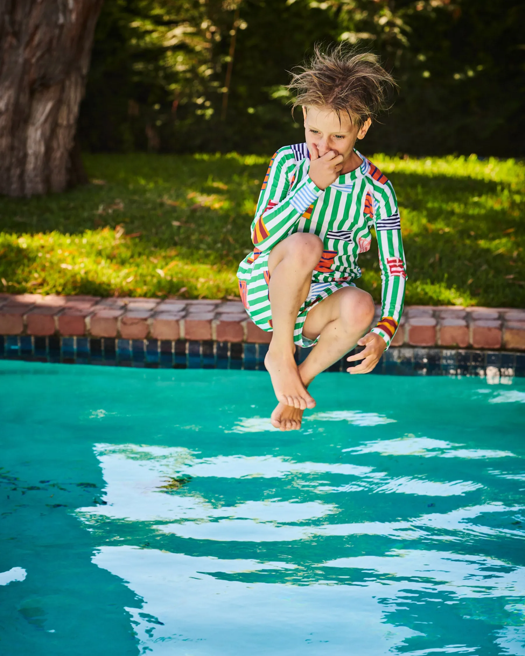 Kip & Co Stripe On Stripe Boardies