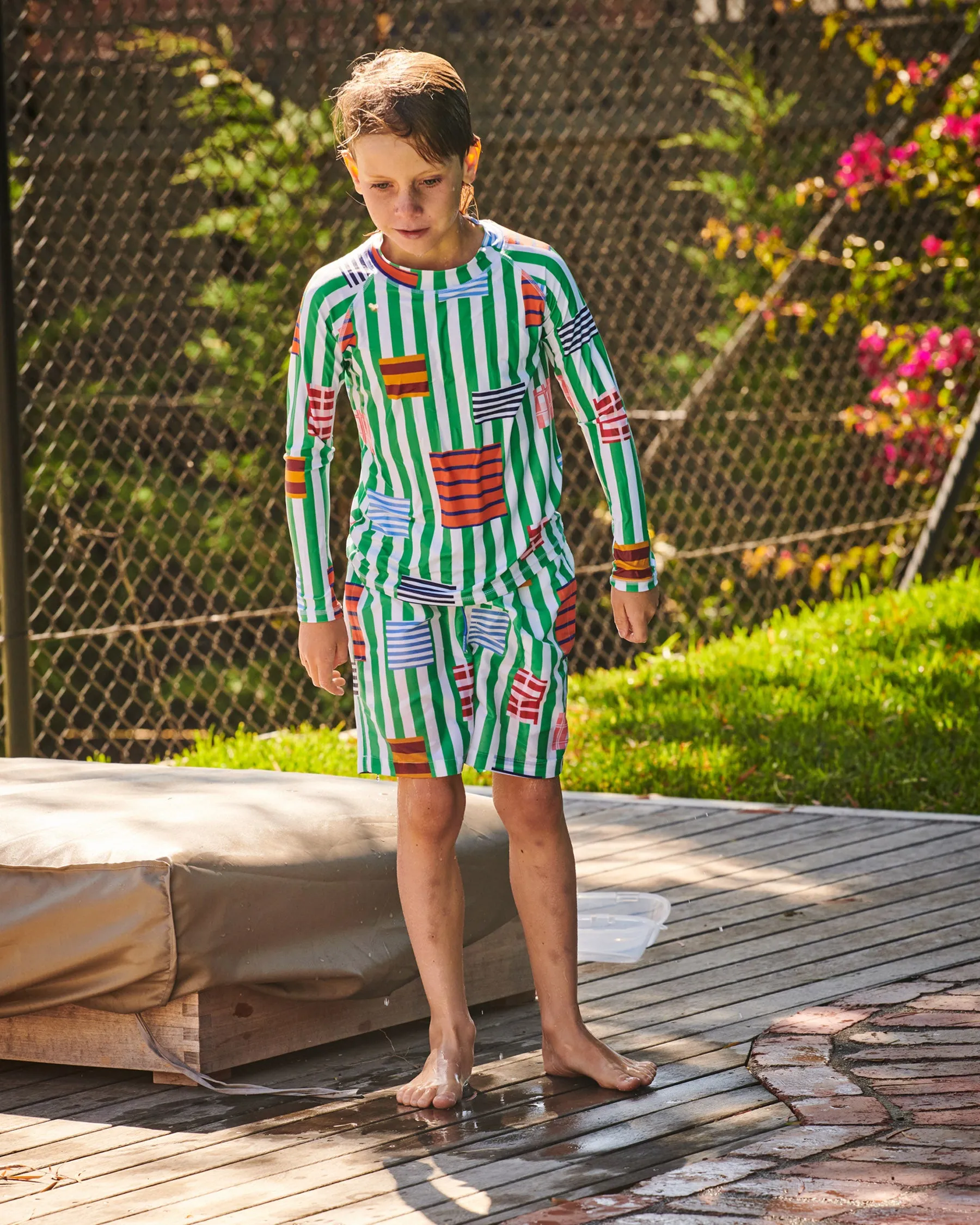 Kip & Co Stripe On Stripe Boardies