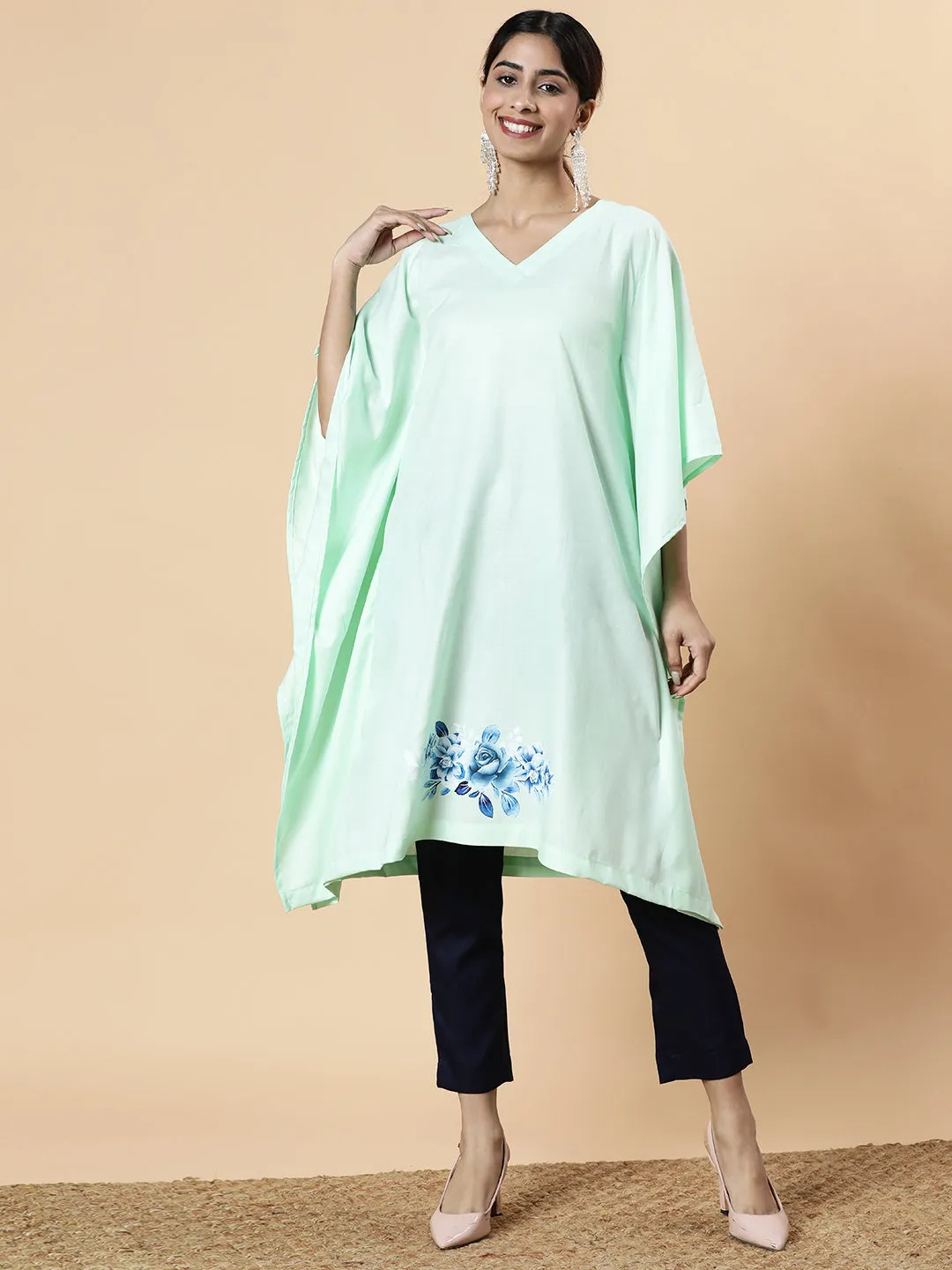 Mint Rayon LongKurta - NeeliChulbuli