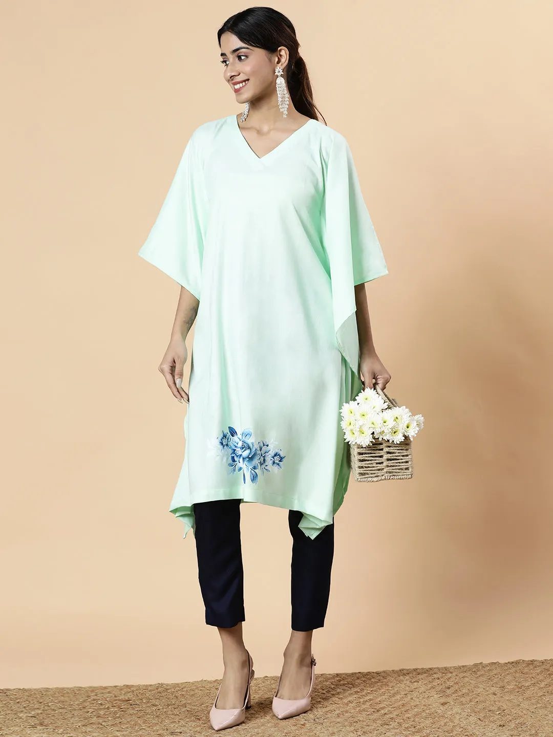 Mint Rayon LongKurta - NeeliChulbuli