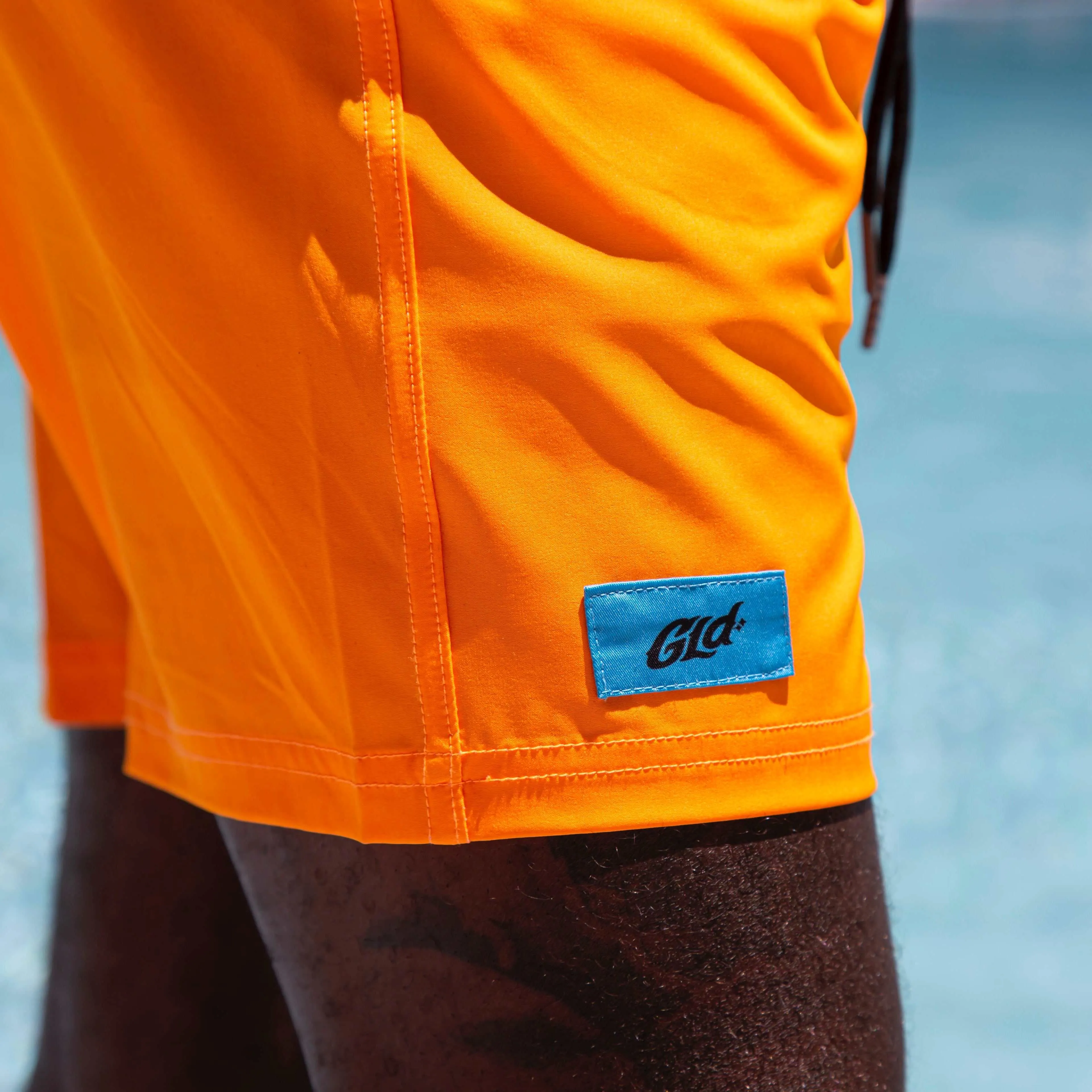 Neon Orange Summer Board Shorts
