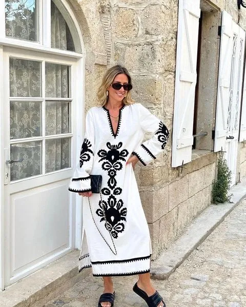 Olivia Printed Midi Dress