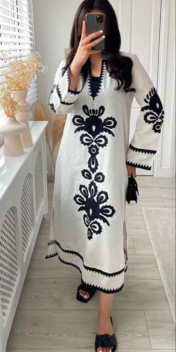 Olivia Printed Midi Dress