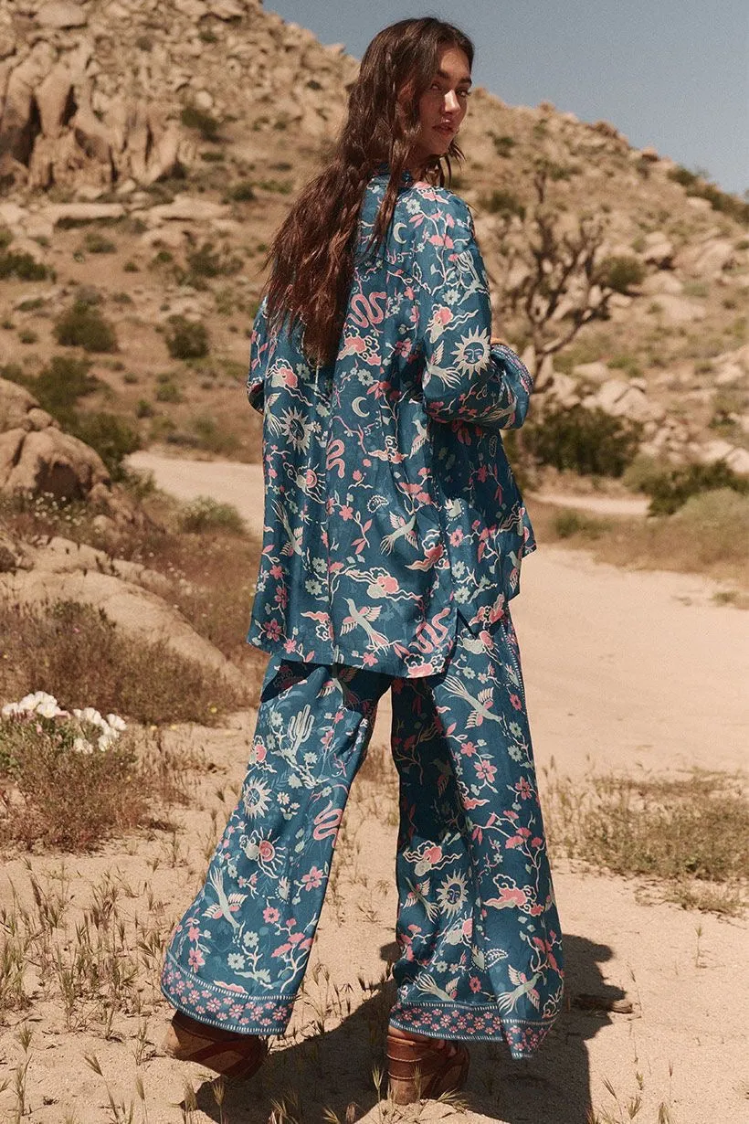 Spell Desert Bandita Shirt - Cobalt