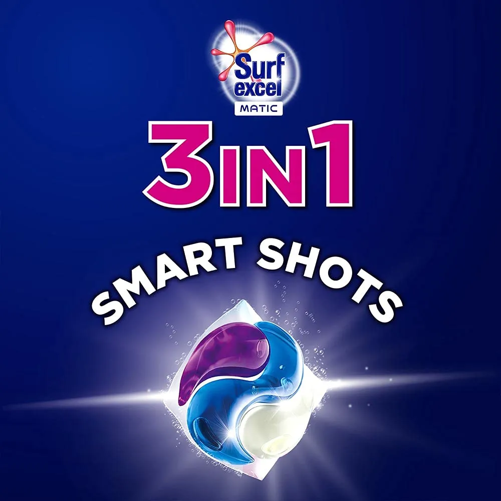 Surf Excel Matic 3 in 1 Smart Shots -  17*26g