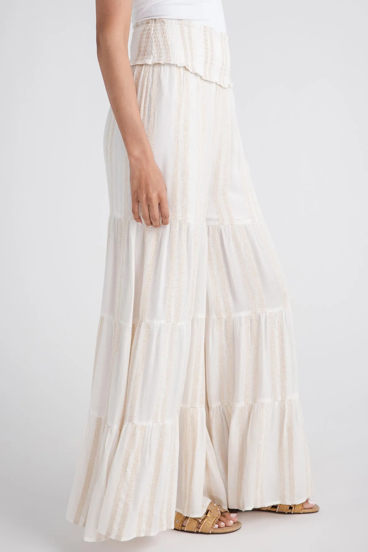 Surf Gypsy Metallic Wideleg Beach Pants