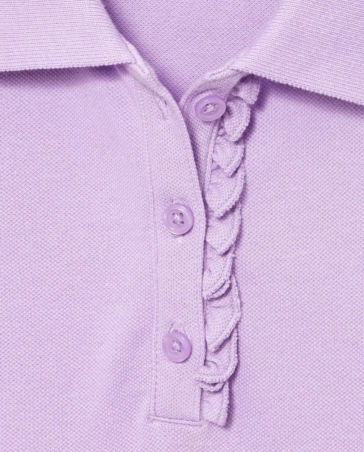 The Children's Place Girls' Short Sleeve Ruffle Pique Polo