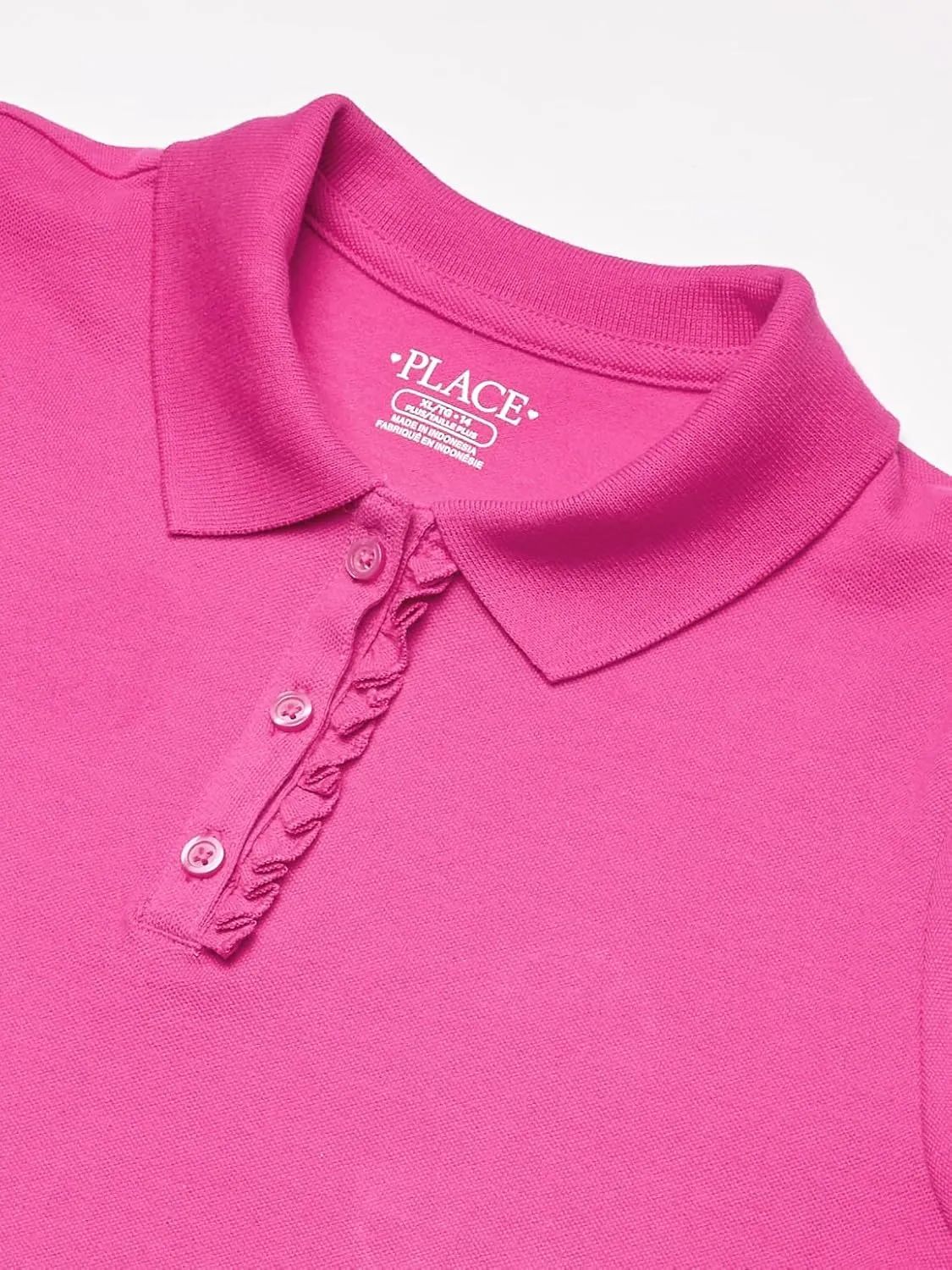 The Children's Place Girls' Short Sleeve Ruffle Pique Polo