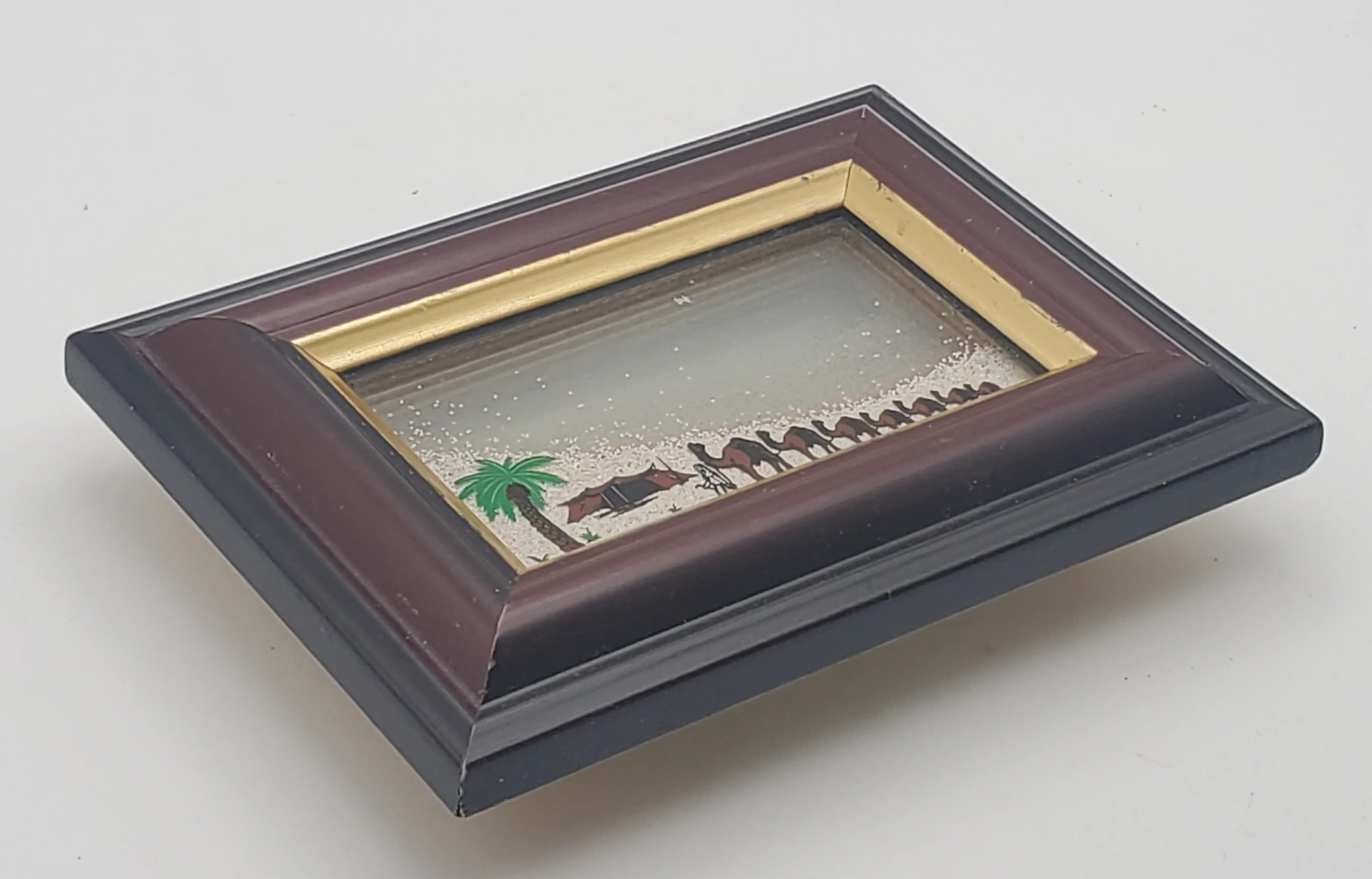 Vintage Seven Sands of the Arabian Desert Framed UAE Souvenir