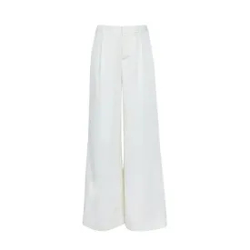 Women's High-Rise Super Wide Leg Matte Satin Pants - Sugar Swizzle, X Large