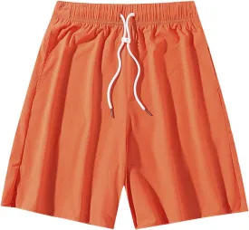 Xiaojmake Men's Casual Shorts Daily Outdoor Quick Dry Hiking Short Lightweight Athletic Shorts Swim Trunks with Zip Pockets